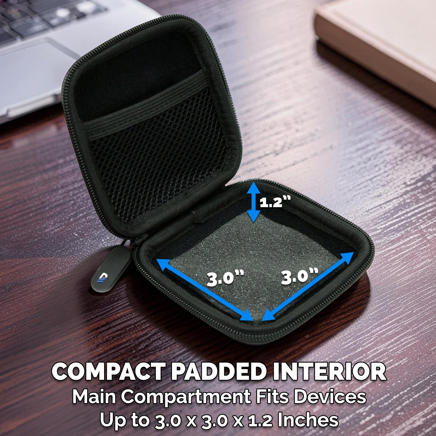 Carry Case Compatible with Mighty 3 Spotify & Amazon Music Player – Hard Shell Travel Case for Portable Offline Music Player with Accessory Pocket