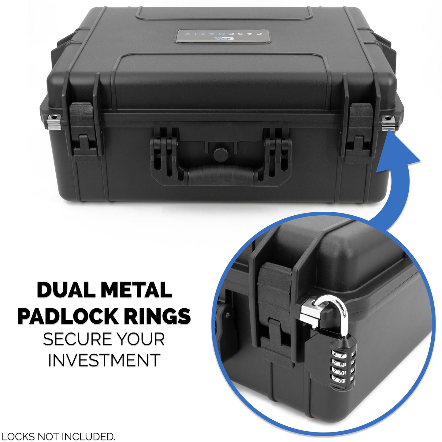CASEMATIX Travel Case Compatible With PlayStation 5 Pro & PS5 Pro Disc Drive - Hard Shell Waterproof Case with Custom Foam