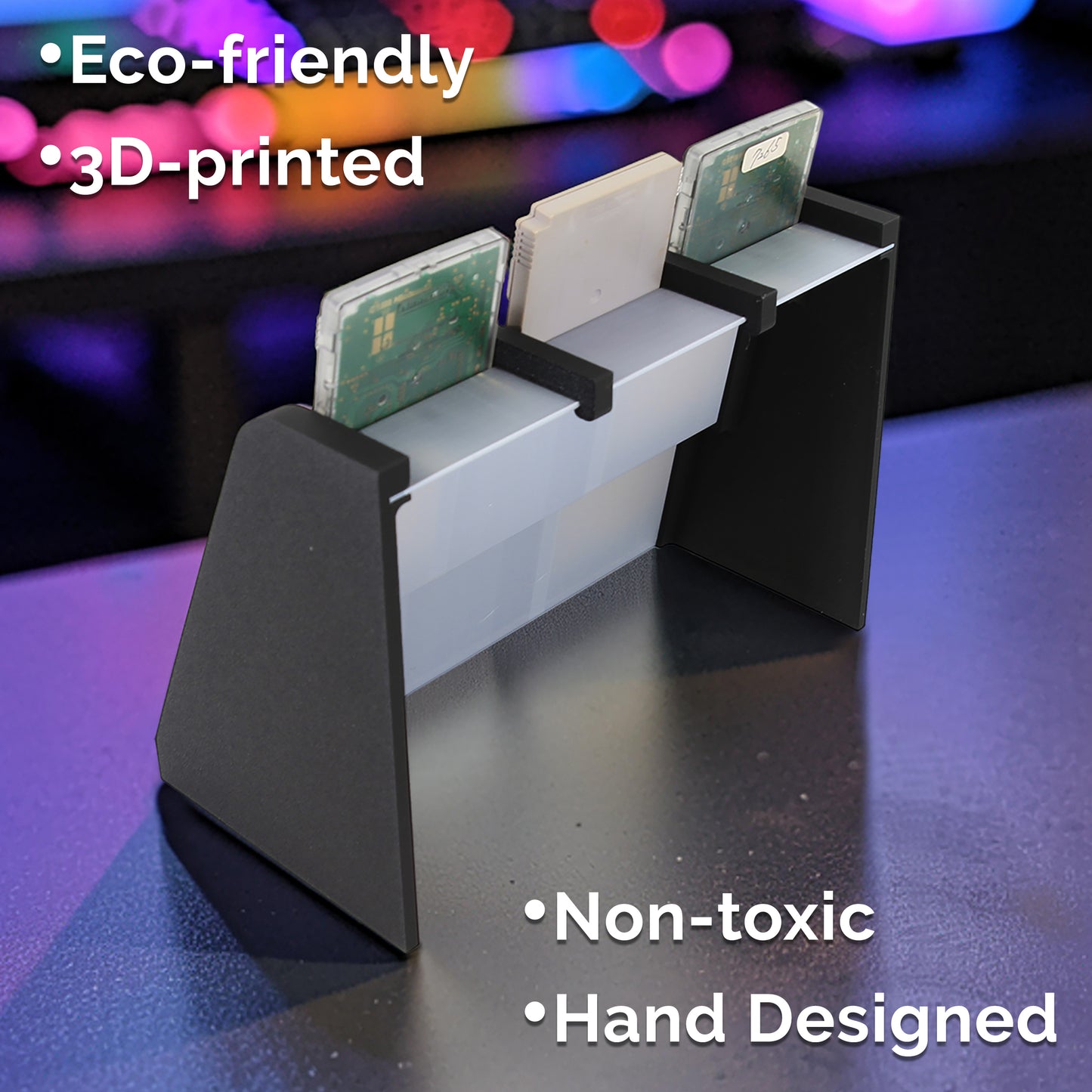 Game Holder Display Stand Compatible With Gameboy Color and Original Gameboy Cartridges, Sturdy Game Case Organizer Tower Holds 9 Game Boy Games
