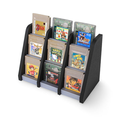 Game Holder Display Stand Compatible With Gameboy Color and Original Gameboy Cartridges, Sturdy Game Case Organizer Tower Holds 9 Game Boy Games
