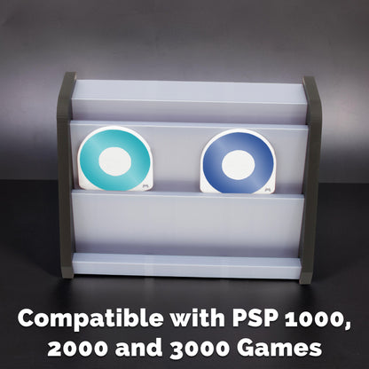 UMD Disc Holder & Display Stand – Organizer Tower Compatible with PSP 1000, 2000, 3000 Games, Holds 9 PSP Games - Sturdy Collector Storage Case