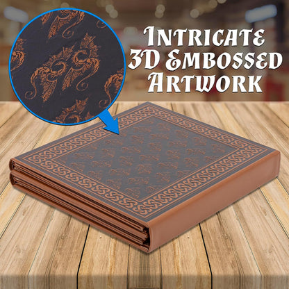 DM Screen 8-Panel Deluxe GM Screen - Eight Panel Folding Dungeon Master Screen for TTRPGs - Inserts Not Included - Black, Brown or Green Options