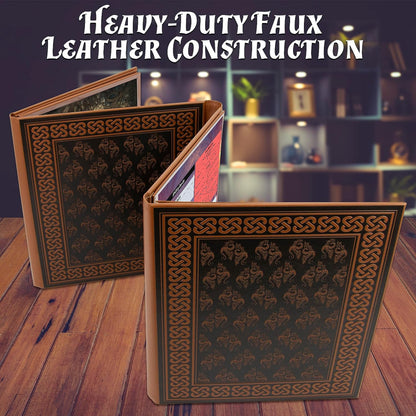 DM Screen 8-Panel Deluxe GM Screen - Eight Panel Folding Dungeon Master Screen for TTRPGs - Inserts Not Included - Black, Brown or Green Options