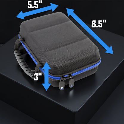 Hard Shell Electronics Organizer Travel Case with 2 Adjustable Cable Bag Dividers, 3 Zipper Pouches and Elastic Cable Loops