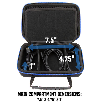 Hard Shell Electronics Organizer Travel Case with 2 Adjustable Cable Bag Dividers, 3 Zipper Pouches and Elastic Cable Loops