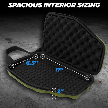 Locking Pistol Case Fits Small to Large 9mm Pistols with Room For Extra Clips and Attachments - Premium Handgun Case with Lock Zippers