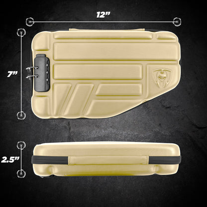 Locking Pistol Case Fits Small to Large 9mm Pistols with Room For Extra Clips and Attachments - Premium Handgun Case with Lock Zippers