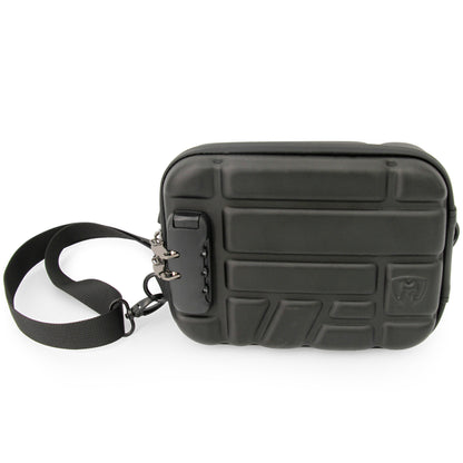 Concealed Carry Locking Pistol Case Fits 9mm Pistols and Extra Mag - Portable EVA Handgun Case Water Resistant Gun Bag and Shoulder Strap