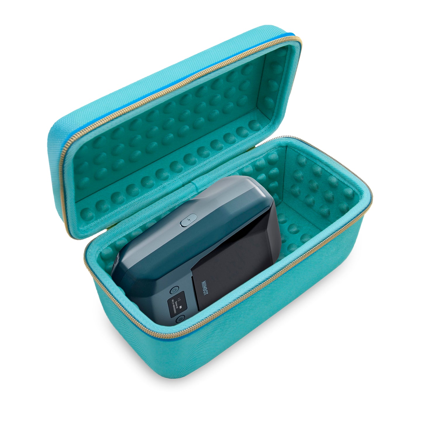 Carrying Case Compatible with NIIMBOT M2 Thermal Transfer Label Maker, Label Rolls & Accessories, Hard Shell Travel Storage Case, Turquoise
