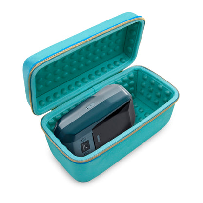 Carrying Case Compatible with NIIMBOT M2 Thermal Transfer Label Maker, Label Rolls & Accessories, Hard Shell Travel Storage Case, Turquoise