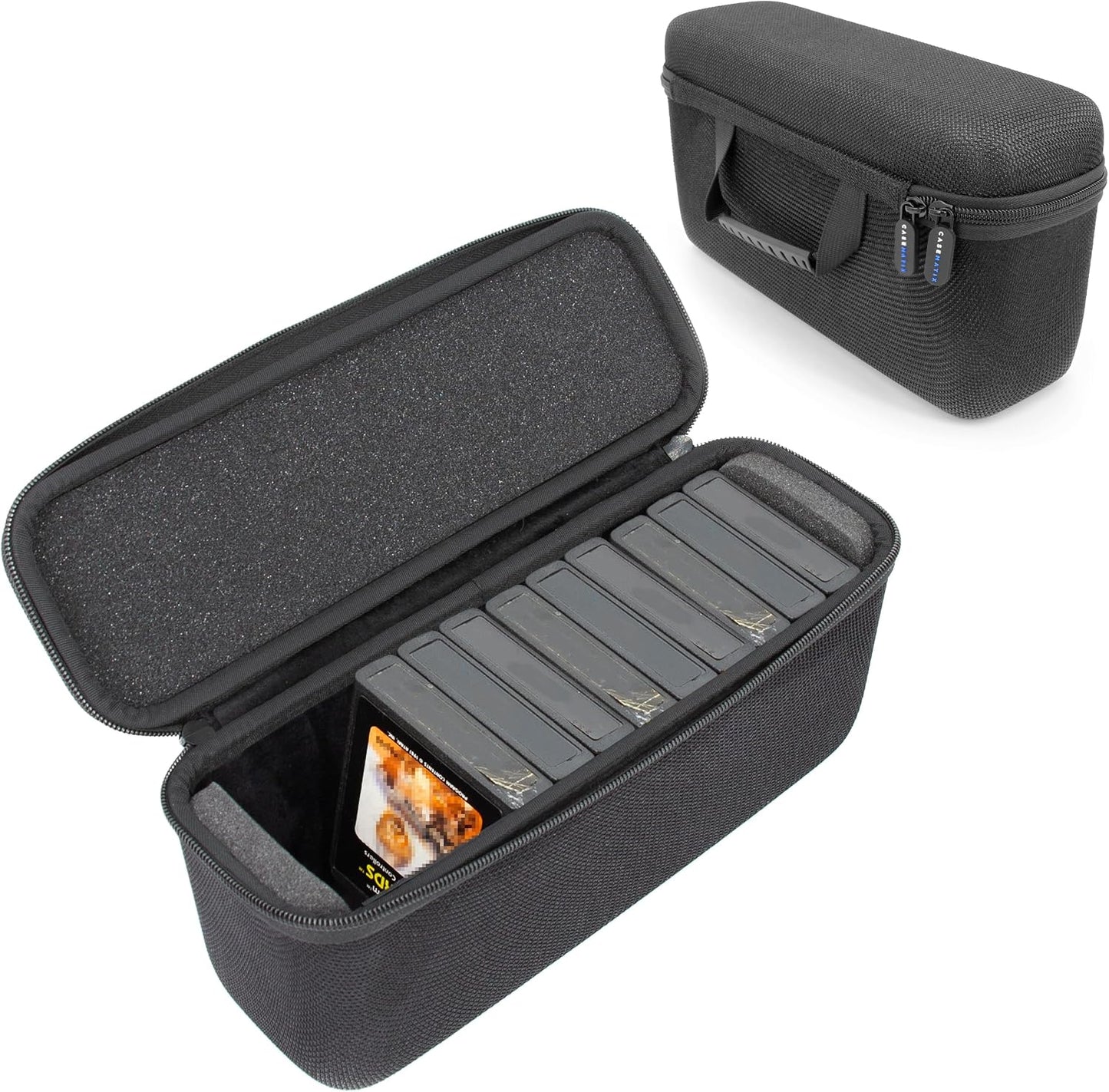Game Cartridge Storage Case Compatible with Atari 2600 Cartridges, Holds 12 Retro Video Game Cartridges, Organizer with Padded Slots