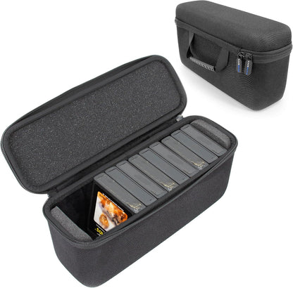 Game Cartridge Storage Case Compatible with Atari 2600 Cartridges, Holds 12 Retro Video Game Cartridges, Organizer with Padded Slots