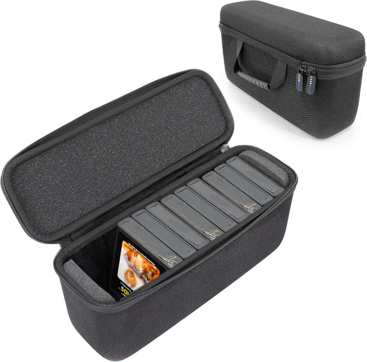 Game Cartridge Storage Case Compatible with Atari 2600 Cartridges, Holds 12 Retro Video Game Cartridges, Organizer with Padded Slots