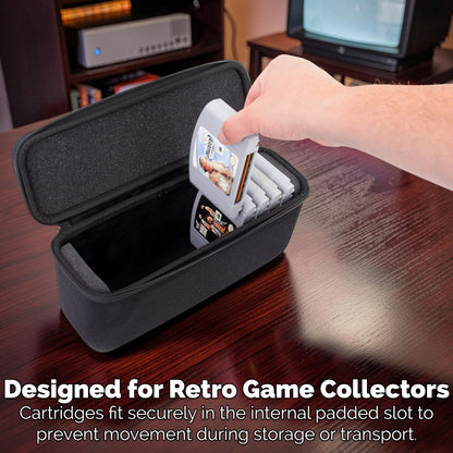 N64 Game Cartridge Storage Case Compatible with 12 Nintendo 64 Game Cartridges, Retro Video Game Organizer with Padded Game Holder