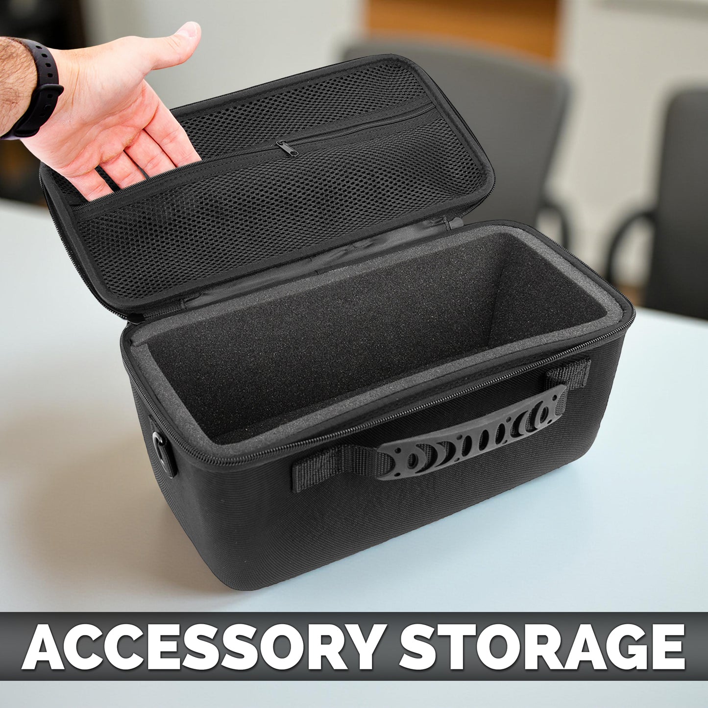 Game Storage Case Compatible with NES – Hard Shell Case Holds 15 Cartridges Upright, Game Holder with Shock-Absorbing Foam, Travel Game Case Organizer