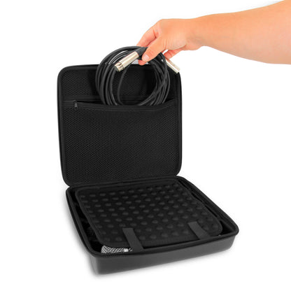 Wireless Microphone Case Compatible with Four Microphones Up To 10.75" by Sennheiser, Shure and More - Mic Case for Travel with Lid Storage