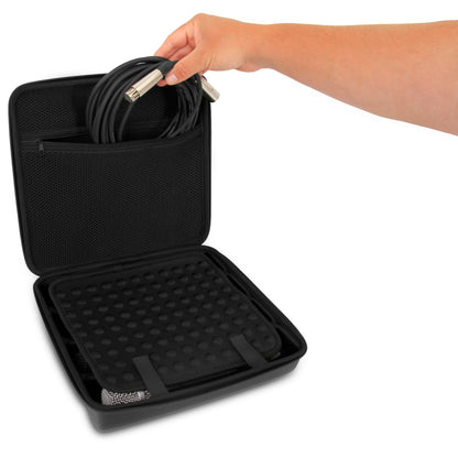 Wireless Microphone Case Compatible with Four Microphones Up To 10.75" by Sennheiser, Shure and More - Mic Case for Travel with Lid Storage