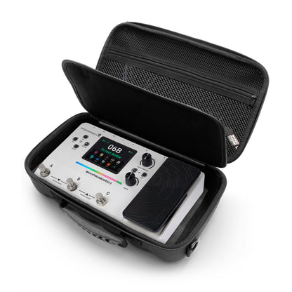 Carrying Case Compatible with MOOER GE100Pro Li Guitar Multi Effects Pedal - Hard Shell Travel Case with Handle and Strap for Guitar Gear Storage