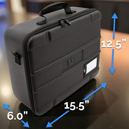 Rock Collection Travel Case - 144 Slot Rock Collection Box with Four Protective Foam Trays, Crystal Storage and Travel Case with Shoulder Strap