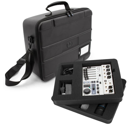 Mixer Case Compatible With Behringer Flow 8 or Xenyx 802s in Two Customizable Trays - Fits DJ Mixers and More up to 13.5" x 10.5" x 2.2"