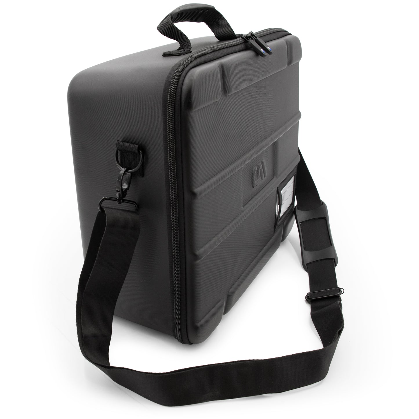 Hard Shell Case with 2 Customizable Pluck Foam Inserts - 15" Protective Case with Stacking Foam Trays & Shoulder Strap for Electronics, Tools & More
