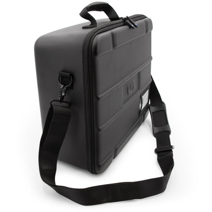 Hard Shell Case with 2 Customizable Pluck Foam Inserts - 15" Protective Case with Stacking Foam Trays & Shoulder Strap for Electronics, Tools & More