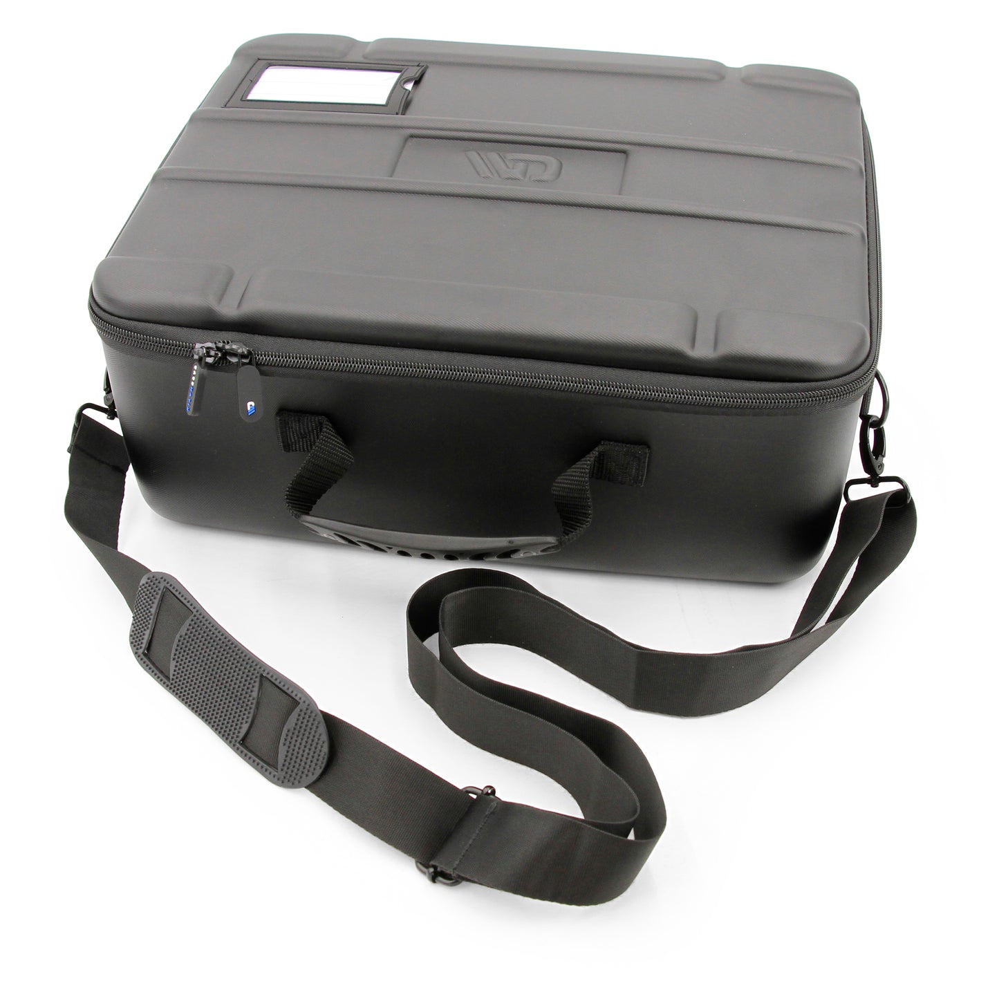 Hard Shell Case with 2 Customizable Pluck Foam Inserts - 15" Protective Case with Stacking Foam Trays & Shoulder Strap for Electronics, Tools & More