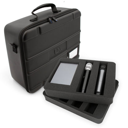Wireless Microphone Case With Foam Compatible With 8 Sennheiser, Shure Wireless Mic System Microphones, Receivers and More