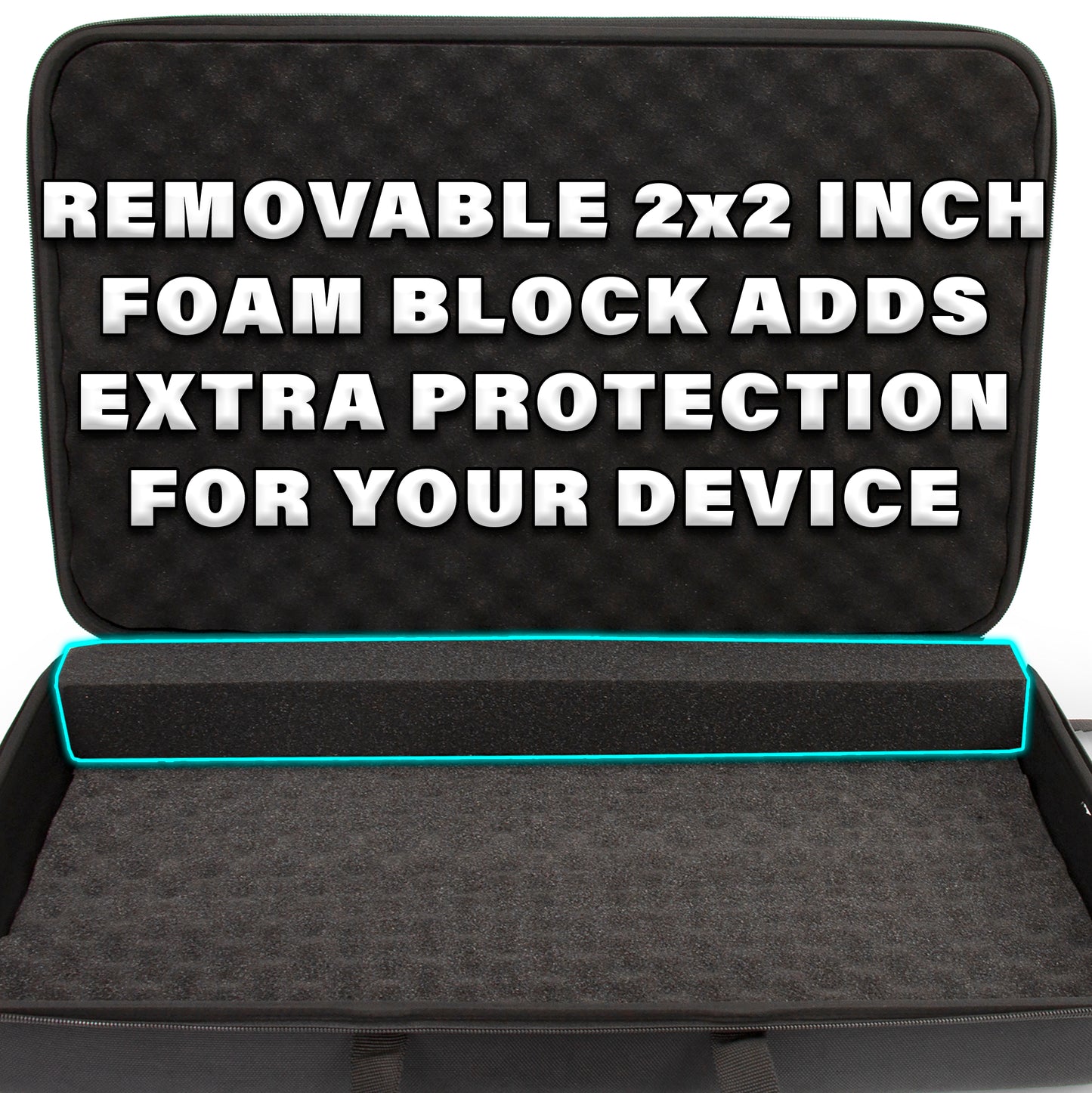 Graphics Tablets Case Compatible with Wacom Cintiq Pro 22, Huion Kamvas 20 Drawing Pen Display and More up to 22 Inches with Strap (Black)