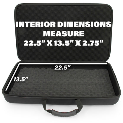 Carrying Case Compatible with Pioneer DJ DDJ-FLX4 Serato DJ Controller, DDJ-REV1 Rekordbox Mixers and Cables - Padded EVA Controller Case Only