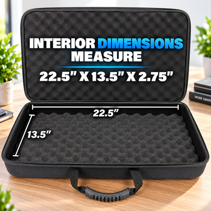 Portable Monitor Case for 15.6" to 24" Gaming Monitors - Hard Shell EVA Screen Cover with Padded Foam Fits Accessories for 15.6-17.3" Screens