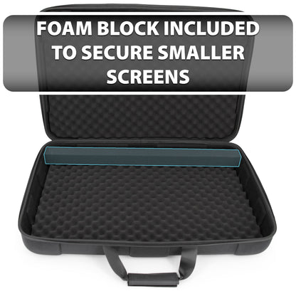 Portable Monitor Case Fits 24–29 Inch Gaming Monitors or Laptops – Hard Shell EVA Screen Cover with Padding & Accessory Storage for 24” & 27” Displays