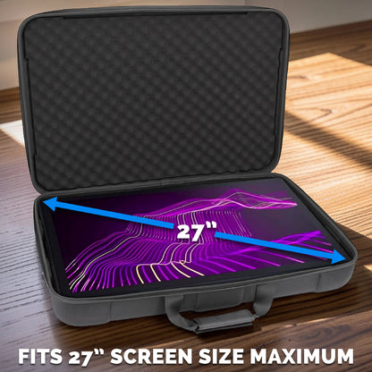 Protective Carrying Case Compatible with Wacom Cintiq Pro 27 Creative Pen Display Graphic Drawing Monitor - Travel Case with Strap and Padded Foam