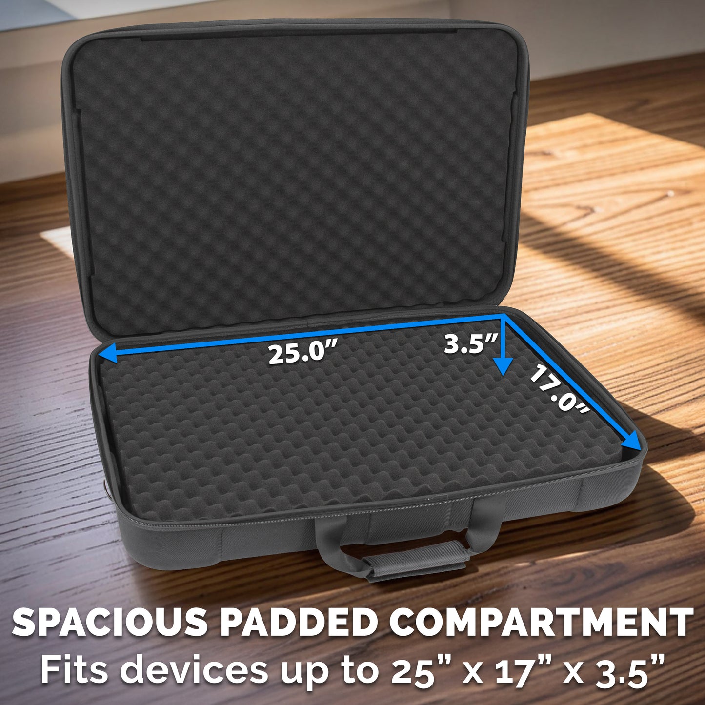 Protective Carrying Case Compatible with Wacom Cintiq Pro 27 Creative Pen Display Graphic Drawing Monitor - Travel Case with Strap and Padded Foam