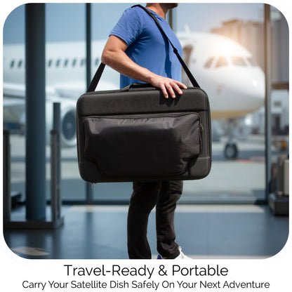 Travel Case Compatible with Starlink Gen 4 Standard Dish Kit – Impact Resistant Hard Case with Precision Cut Foam, Accessory Storage & Carry Strap