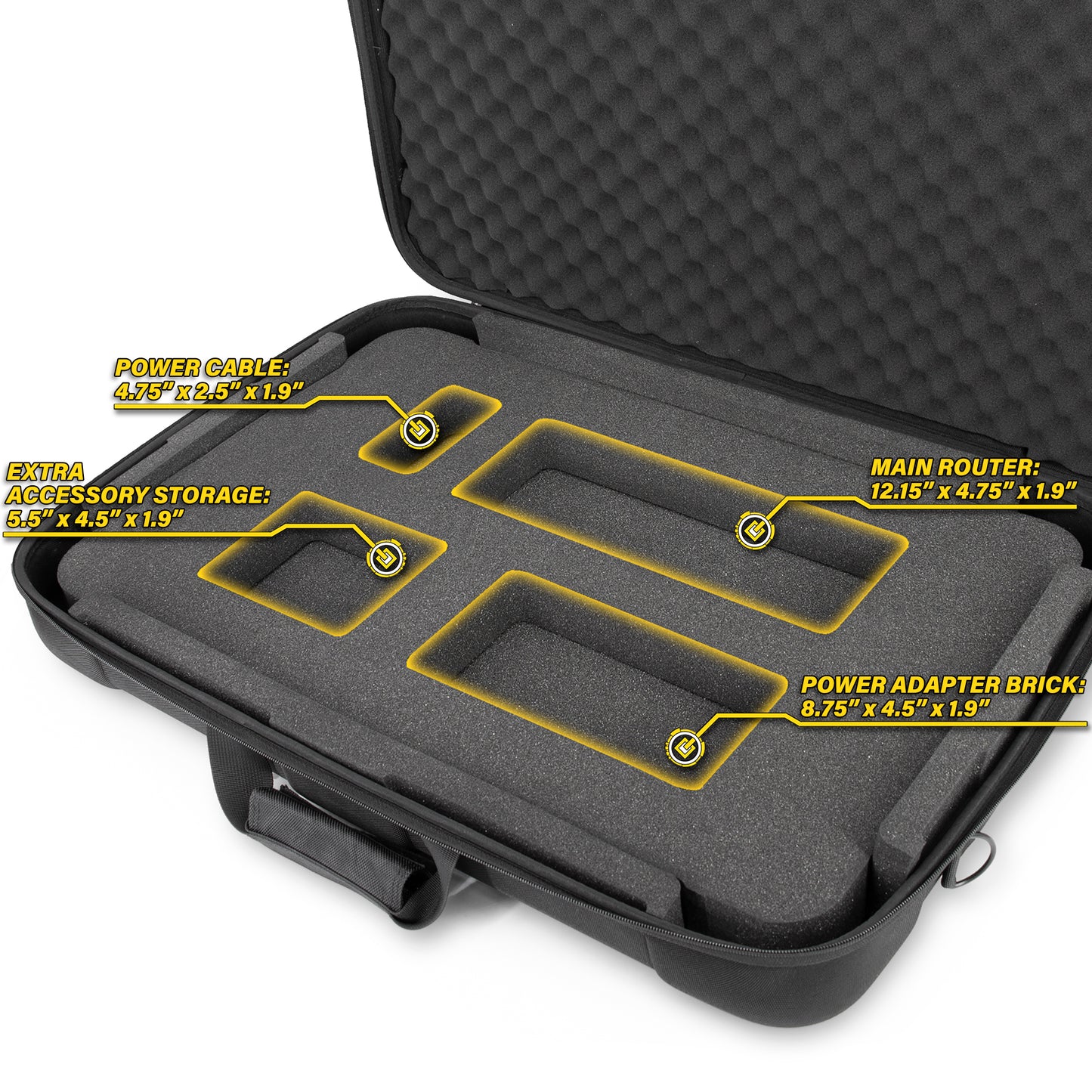 Travel Case Compatible with Starlink Gen 4 Standard Dish Kit – Impact Resistant Hard Case with Precision Cut Foam, Accessory Storage & Carry Strap