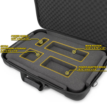 Travel Case Compatible with Starlink Gen 4 Standard Dish Kit – Impact Resistant Hard Case with Precision Cut Foam, Accessory Storage & Carry Strap