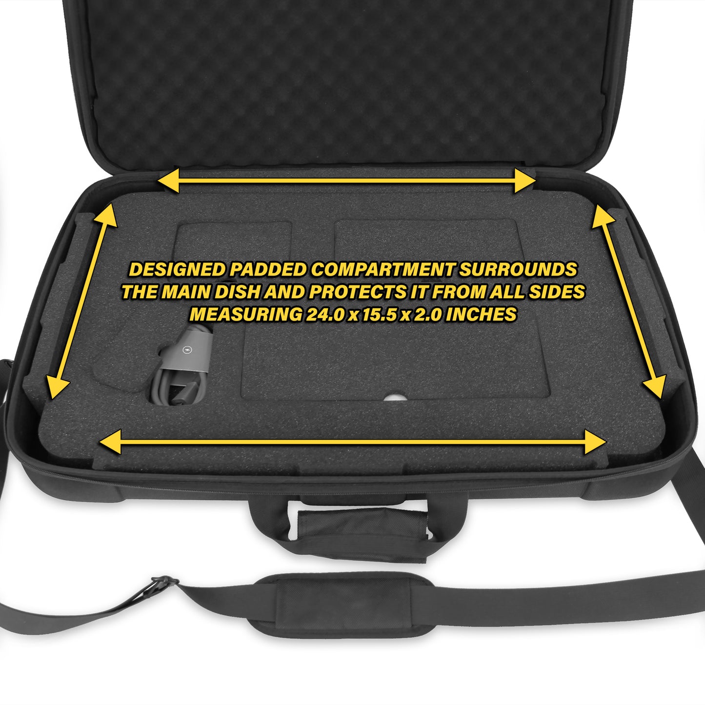 Travel Case Compatible with Starlink Gen 4 Standard Dish Kit – Impact Resistant Hard Case with Precision Cut Foam, Accessory Storage & Carry Strap
