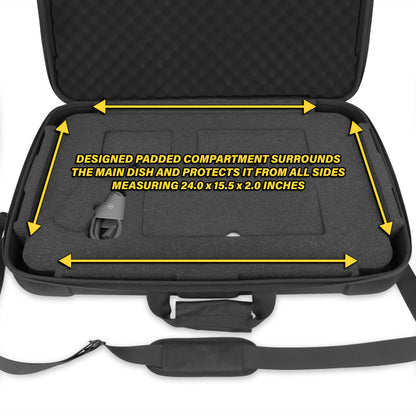 Travel Case Compatible with Starlink Gen 4 Standard Dish Kit – Impact Resistant Hard Case with Precision Cut Foam, Accessory Storage & Carry Strap