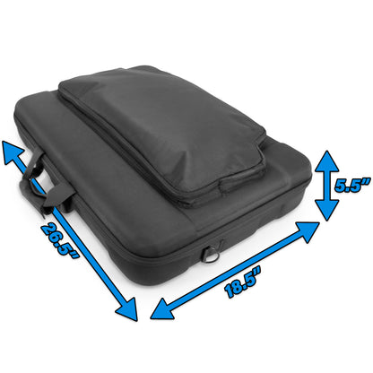 DJ Controller Mixer Gig Bag – Hard Shell Travel Case with Storage, Fits Most DJ Controllers up to 25"x17"x3.5", Portable Carry Case for DJ Gear