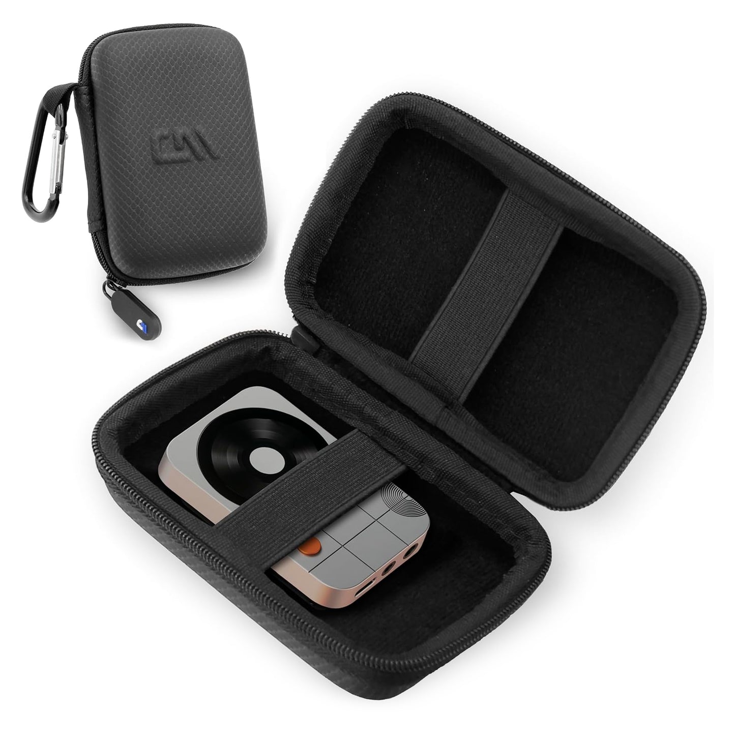 Carrying Case Compatible with Fosi Audio MD3 Portable DAC Headphone Amplifier - Hard Shell EVA Travel Case with Carabiner, Black