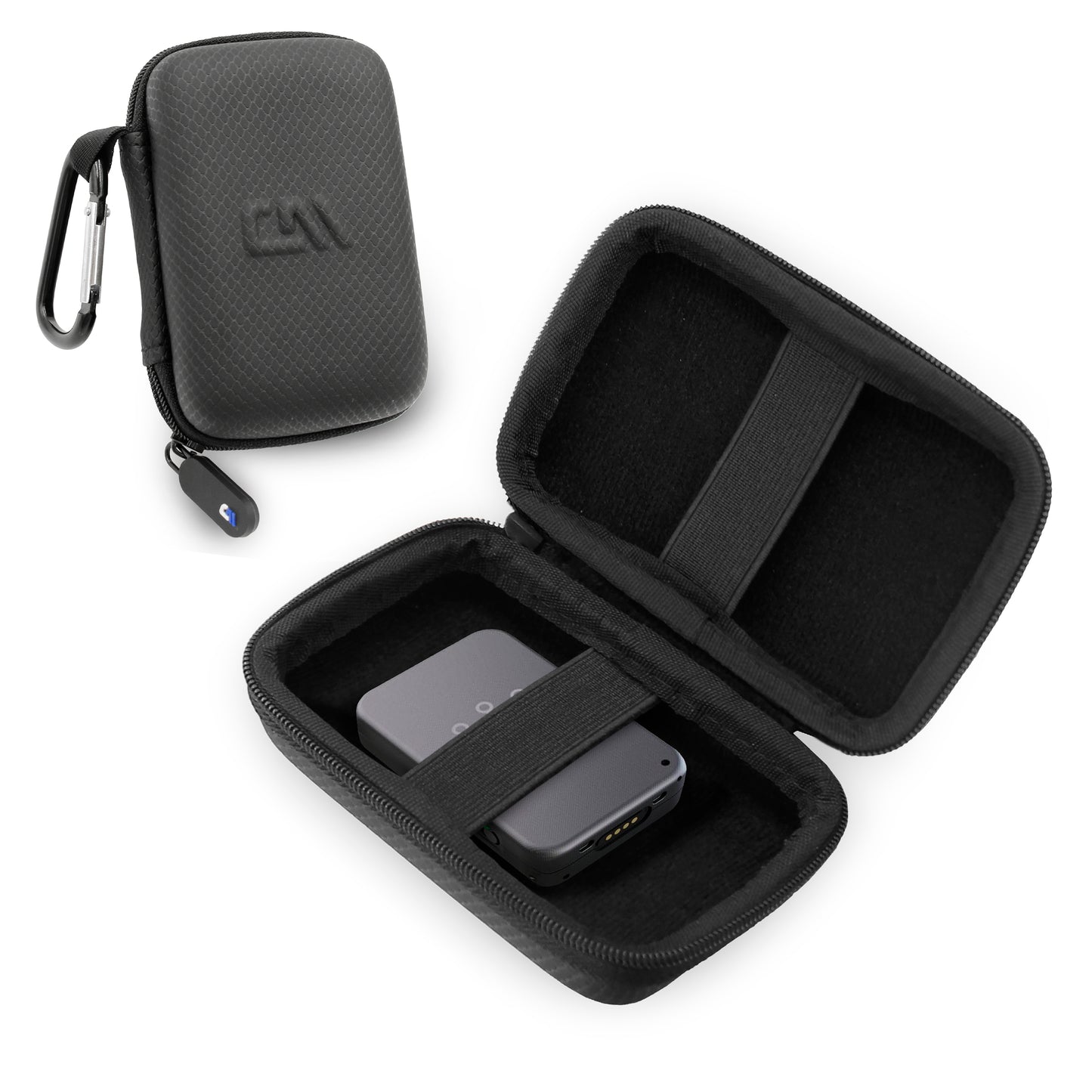 Golf Tracker Carrying Case Compatible with Arccos Air Game Tracker - Compact Hard Shell Golf GPS Travel Case with Carabiner Clip