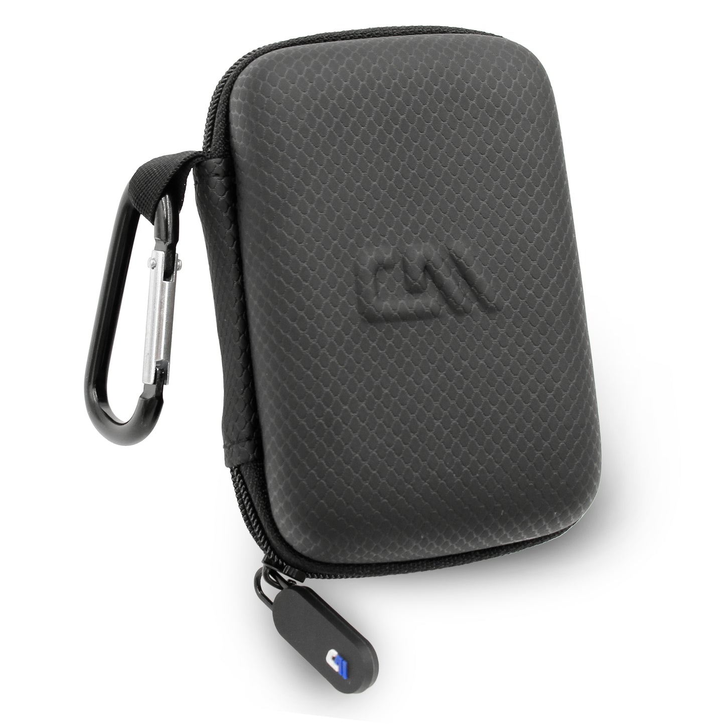 Golf Tracker Carrying Case Compatible with Arccos Air Game Tracker - Compact Hard Shell Golf GPS Travel Case with Carabiner Clip
