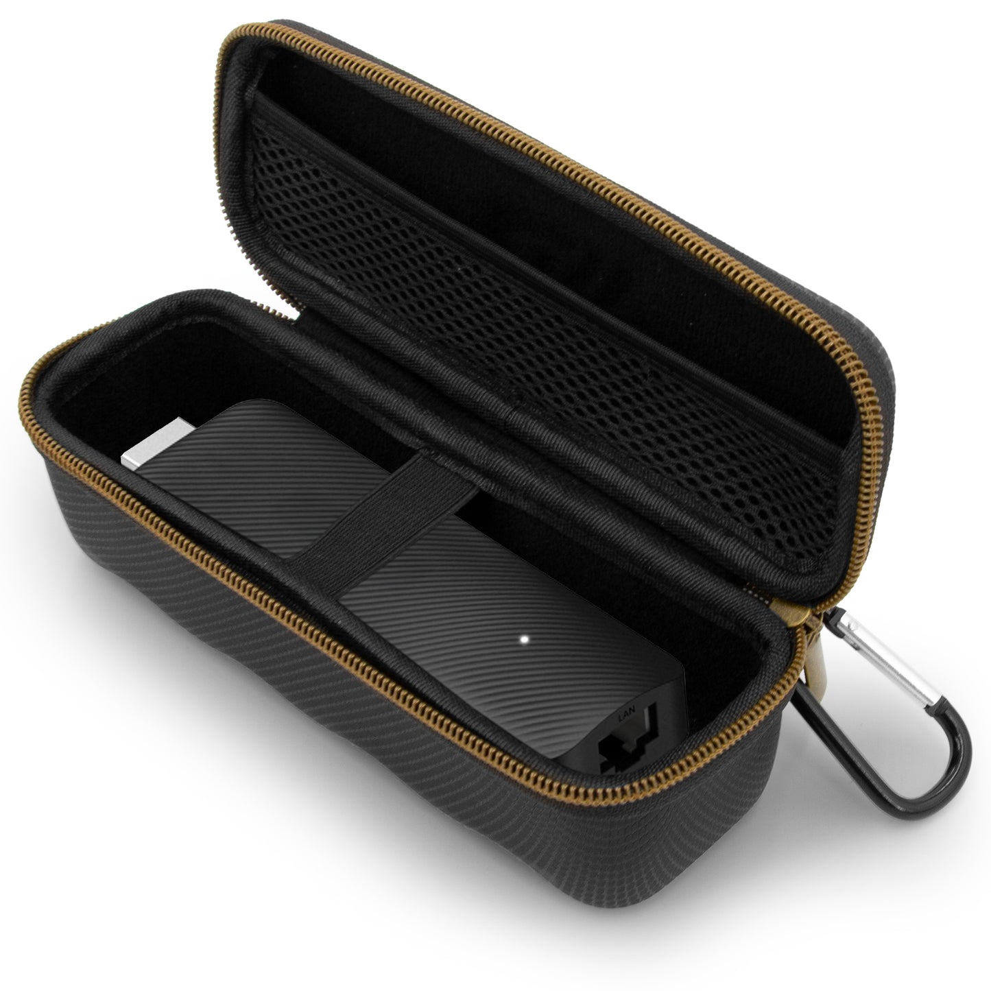 Electronics Carrying Case Compatible with OptiSigns OptiStick Digital Signage Player – Hard Shell EVA Storage with Accessory Pocket & Carabiner