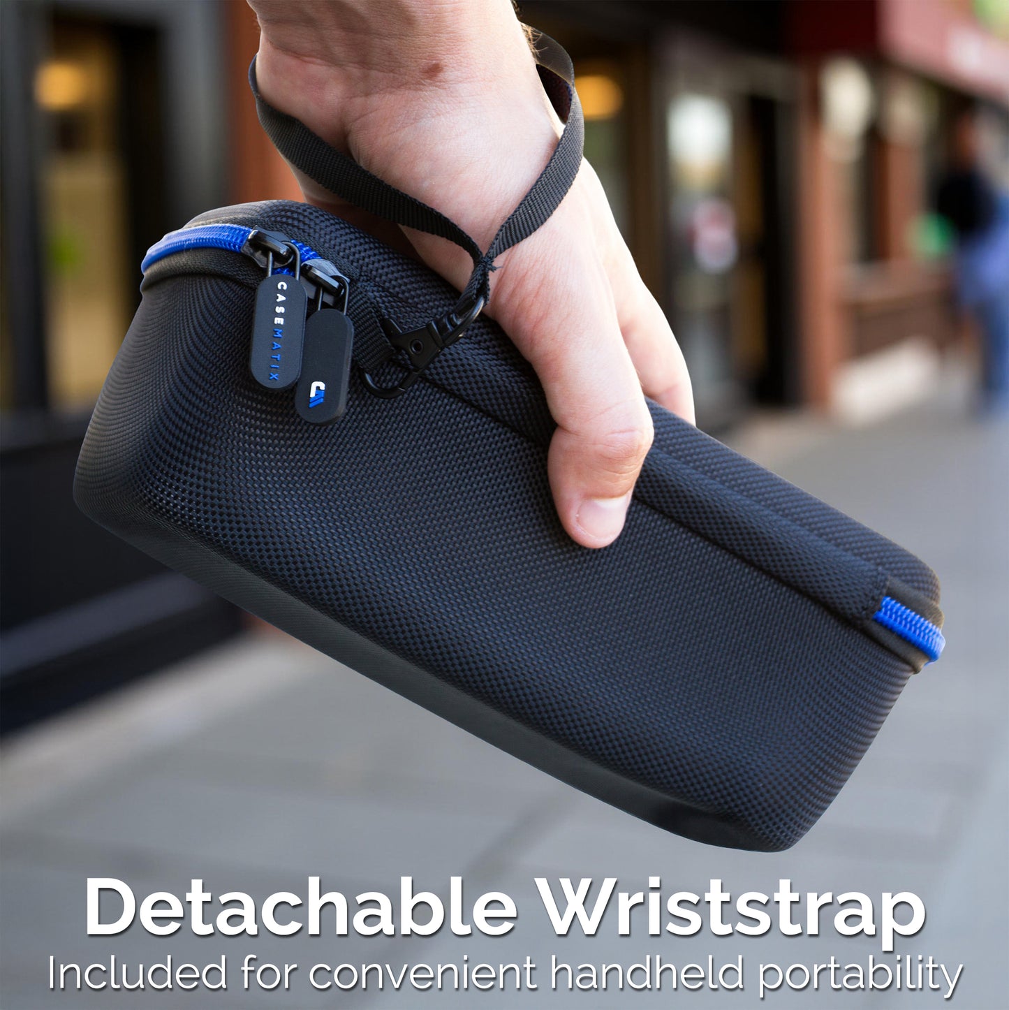 Travel Case Compatible with JBL Grip Compact Bluetooth Speaker – Impact Resistant Hard Shell Storage with Wrist Strap & Accessory Pocket, CASE ONLY