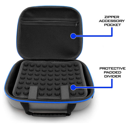 Carrying Case Compatible with Oxiline Pressure XS Pro Blood Pressure Monitor – Hard Shell Travel Case with Strap, Accessory Pocket, and Carry Handle