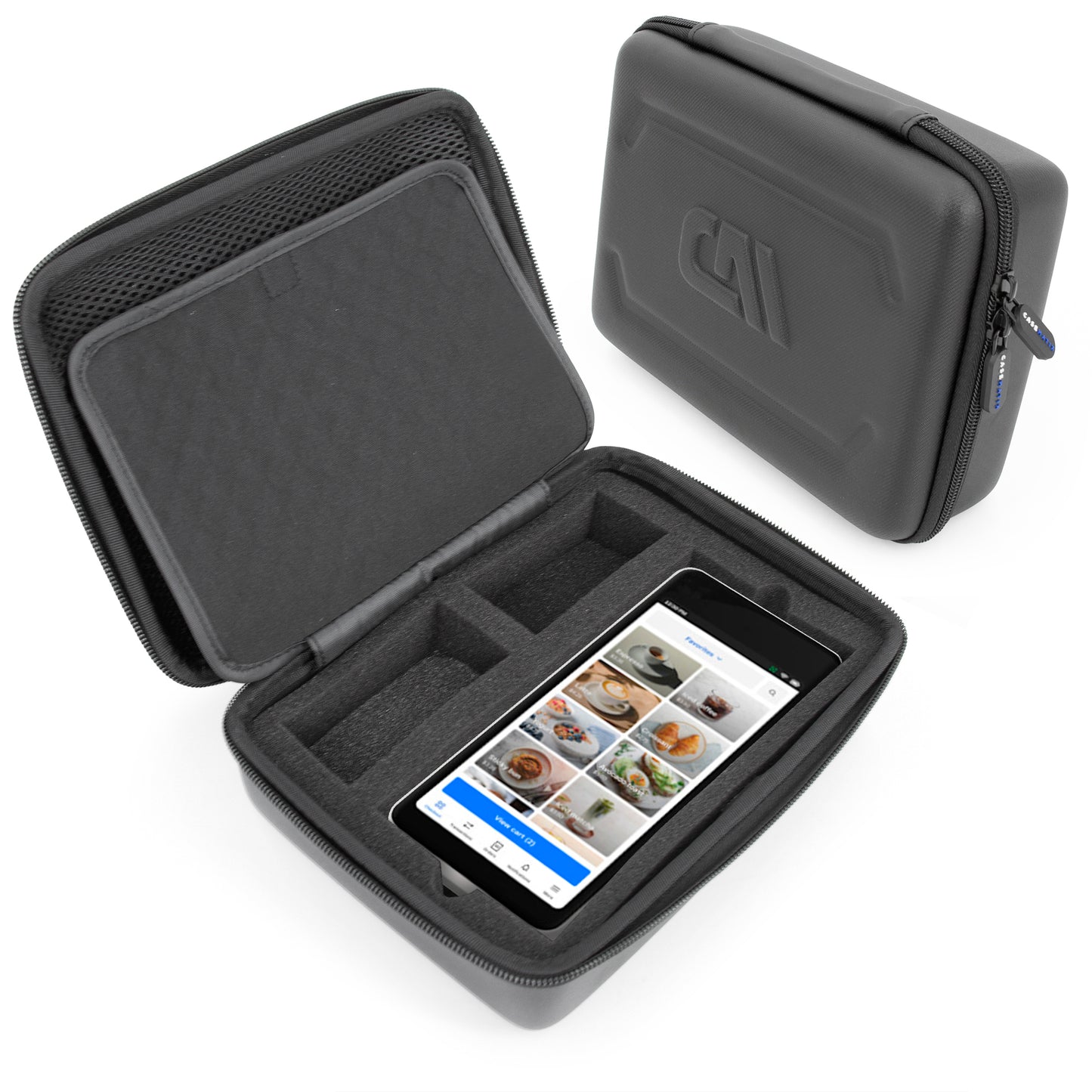 Travel Case Compatible with Square Handheld Credit Card Machine Point of Sale Card Reader, Impact Resistant Exterior with Padded Screen Protection