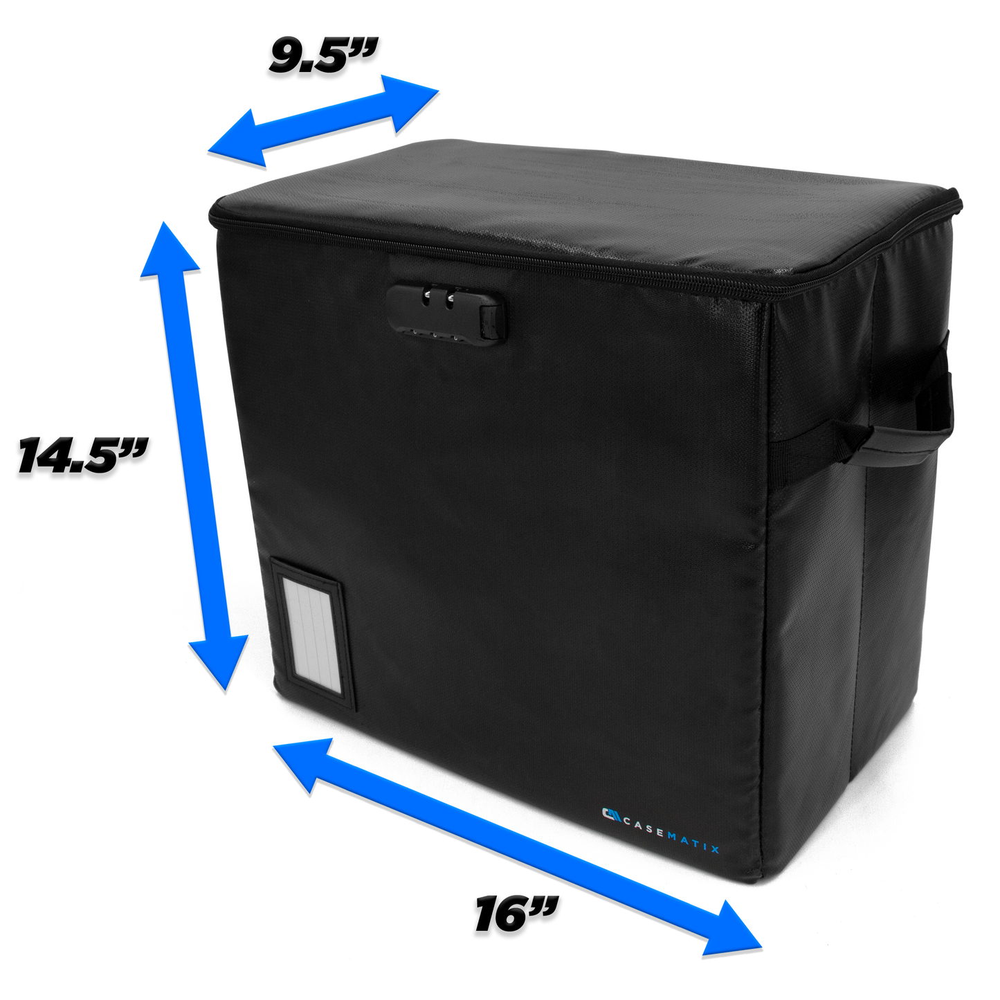 Graded Comic Book Storage Fits 30 CGC Comics - Hard Shell Fire Resistant Bin with 3 Dividers & Zipper Lock, Heat Protection (3 Pack)