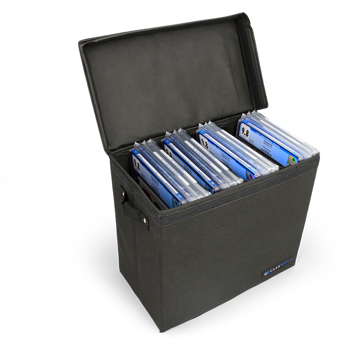Graded Comic Book Storage Case Fits up to 28 CGC Graded Comics, Lightweight Comic Book Bin with Three Comic Book Partitions (3 Pack)
