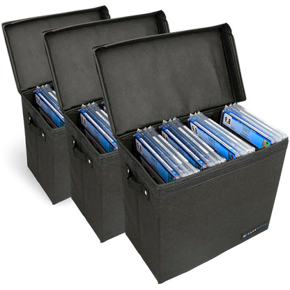 Graded Comic Book Storage Case Fits up to 28 CGC Graded Comics, Lightweight Comic Book Bin with Three Comic Book Partitions (3 Pack)